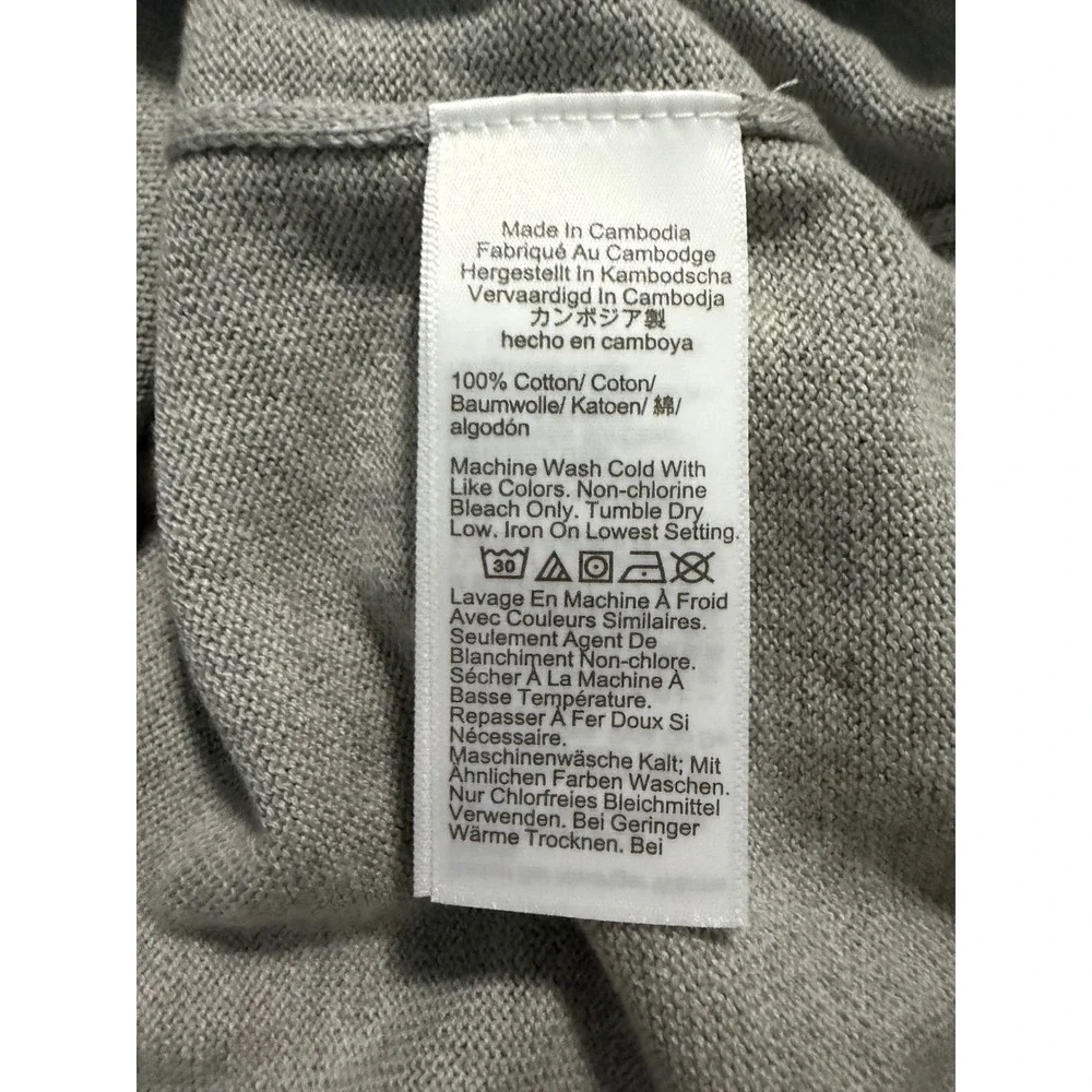 J. Crew Cotton Crewneck Sweater Tee Heather Quarry Gray Knit M